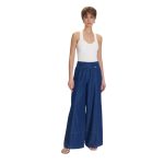 Παντελόνι Wide Leg Mε Eφέ Denim ,81253006 Blue Ale