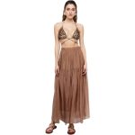 Maxi Φούστα Viscose-Μετάξι ,10-3934-125 Καμηλό Toi Moi