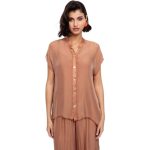 Silk Πουκάμισο Με Ασορτί Τοπ, 30-5559-125 Καμηλό Toi Moi
