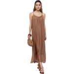 Maxi Φόρεμα Viscose & Silk ,50-6554-125 ,Καμηλό Φορεμα , Toi Moi